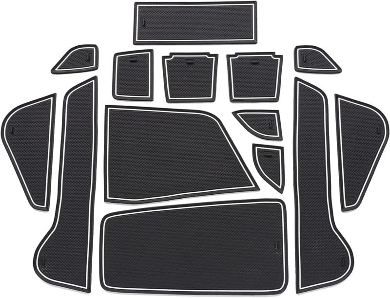 TADOKAPATU Interior Rubber Mats for Nissan Note E13 and Note Door Pocket Rubber Floor Console Interior Noise Silicone 14 Compatible with NOTE E13 2020