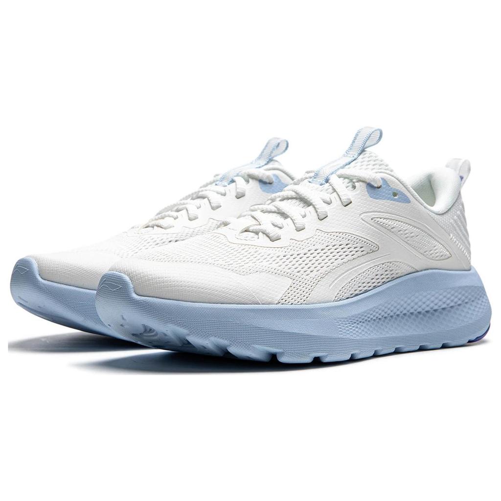 Li Ning Амортизация Устойчивая к истиранию Амортизация, Износостойкие Низкие Повседневные Туфли Женские Бело-Синие AGLU260-2