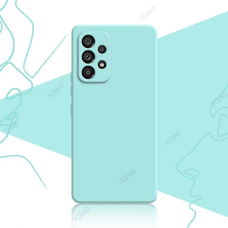 Официальный мягкий чехол для Samsung Galaxy A13 A23 A33 A53 A73 SamsungA33 SamsungA53 SamsungA73 квадратный жидкий силиконовый чехол