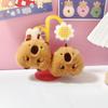 Cute Cartoon Squeak Capybara Keychain  Creative Plush Animal Toys Pendant Key Ring Backpack Decoration Accessories Gifts