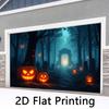 Halloween pattern garage door curtains with tapestry fabric, suitable for both festive parties and daily decoration.