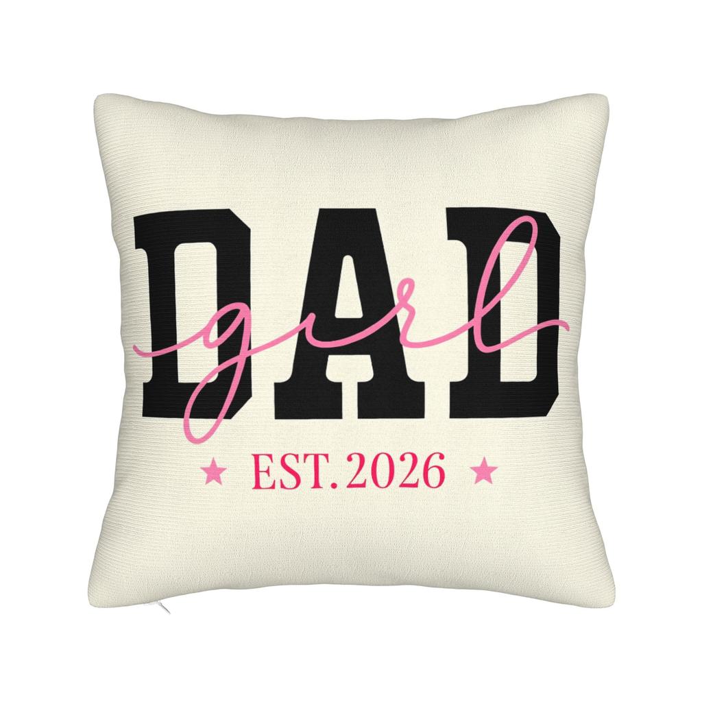 Father Day Dad Est Papa Pillow Case Retro Trendy Pillow Cover Soft Pillowcases For Living Room Bed Chair