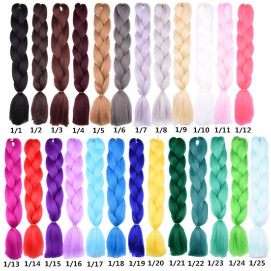 Женские Jumbo вязание крючком плетение Ombre Color Синтетические наращивания волос Kanekalon