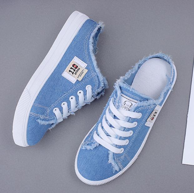 Летние женские парусиновые туфли на платформе без застежек - дышащая обувь на шнуровке, универсальная обувь