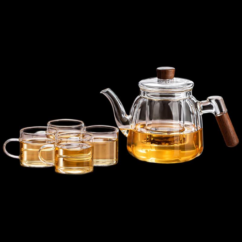 Chating Glass Teapot for Flower & Loose Leaf Tea
