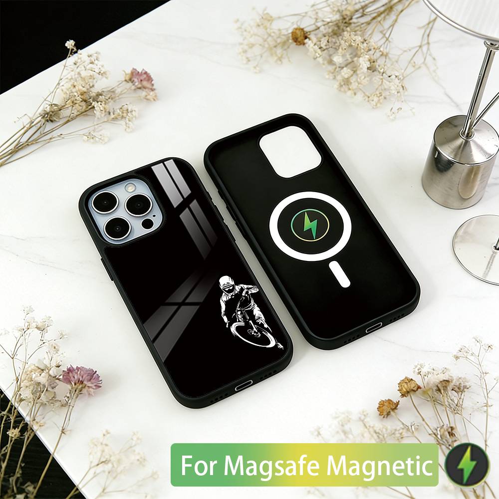 Чехол для телефона на горный велосипед для iPhone 17, 16, 15, 14, 13, 12, 11 Plus, Pro, магнитный с Magsafe, беспроводная зарядка
