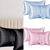 2Pieces Satin Pillowcase Set 50x66cm Optional Color Smooth And Soft Pillow Covers For Hair And Skin Protection