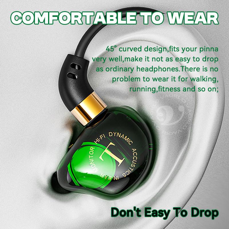 9D Surround HIFI Heavy Bass Wired Earphones Dynamic Music Headset With Mic Earbuds 3.5MM In Ear Wired Race Gaming Headphone