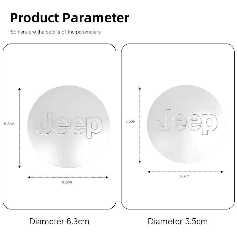 For Jeep For Jeep Renegade Compass Grand Cherokee Wrangler jk Gladiator 4pcs ABS Electroplating Car Wheel Hub Center Cover  A