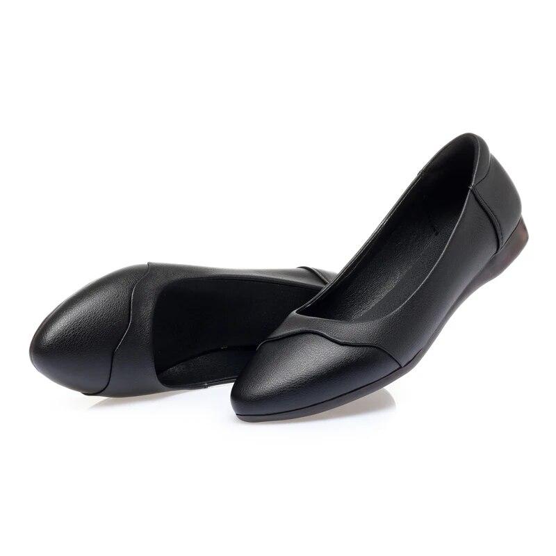 Women's Flat Shoes Large Size Mom Spring Shoes Casual Soft Sole Middle-aged Elderly Women's Shoes