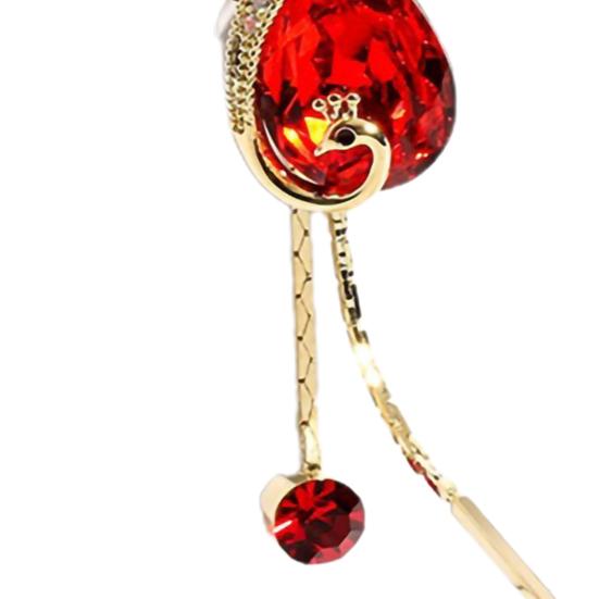 1 пара висячих сережек, блестящие нежные ювелирные изделия, линейные серьги в форме павлина для свиданий