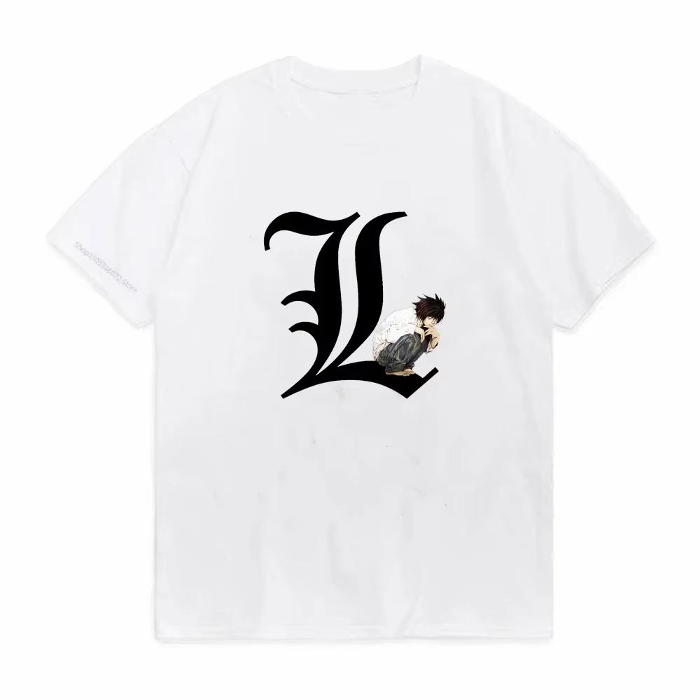 Death Note Tshirt Vintage Loose Oversized Unisex Print Tshirts For Unisex Unisex Fashion Hip Hop Casual Streetwear Fashion Couples