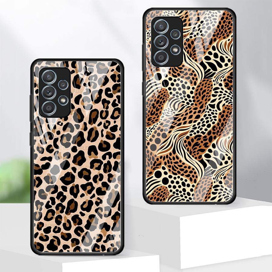Чехол-накладка с леопардовым принтом для Samsung Galaxy A14 A30 A56 A35 A25 A15 A50 A21 A06 A13 A20 A16 A02 A73 A34 A36 A71 A51 A52