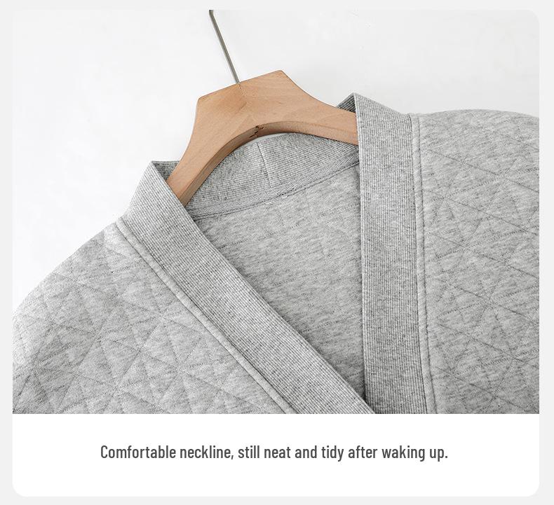 Трехслойный женский зимний пижамный комплект: Теплый топ с длинным рукавом и брюки в повседневном спортивном стиле для осени/зимы.