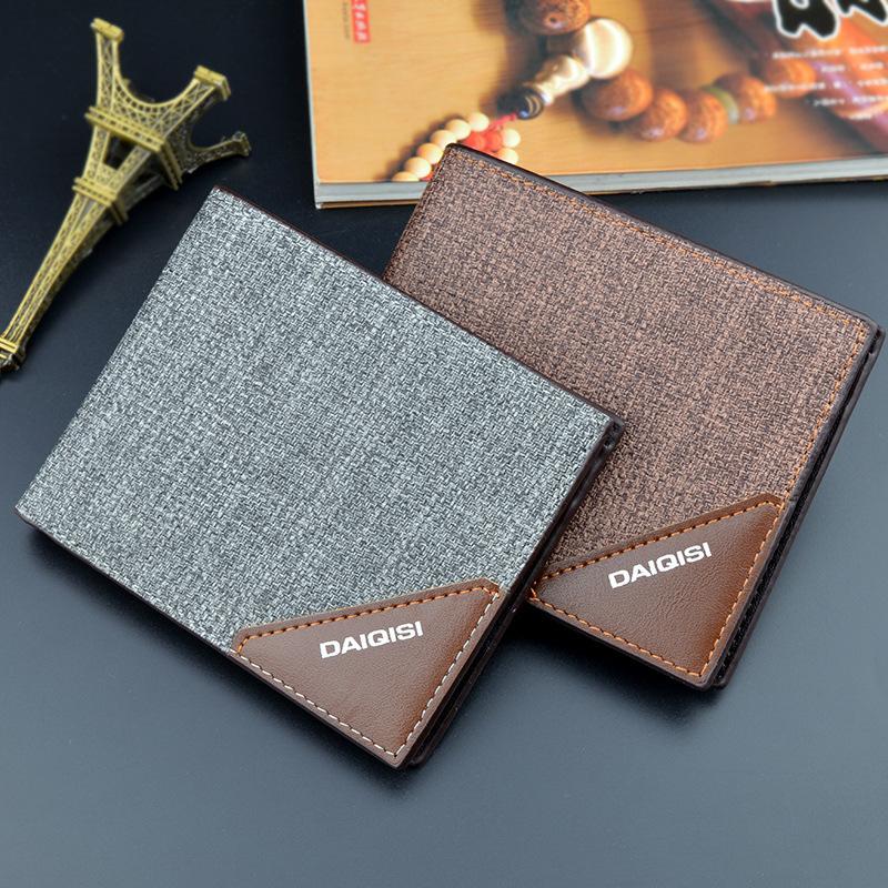 Короткие мужские кошельки из искусственной кожи, деловой винтажный кошелек с держателем для карт