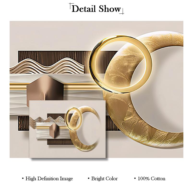 Abstract Large Gold Poster Prints Luxury Minimalist Nordic Decoration Wall Art Modern Canvas Painting Pictures Living Room Decor