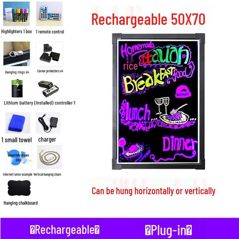 Светодиодная меловая доска - Светящаяся рекламная доска-меню
