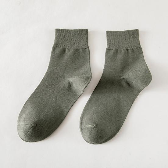 1 пара хлопковых носков унисекс средней длины без запаха, однотонные, высокая эластичность, противоскользящие, дышащие, мягкие