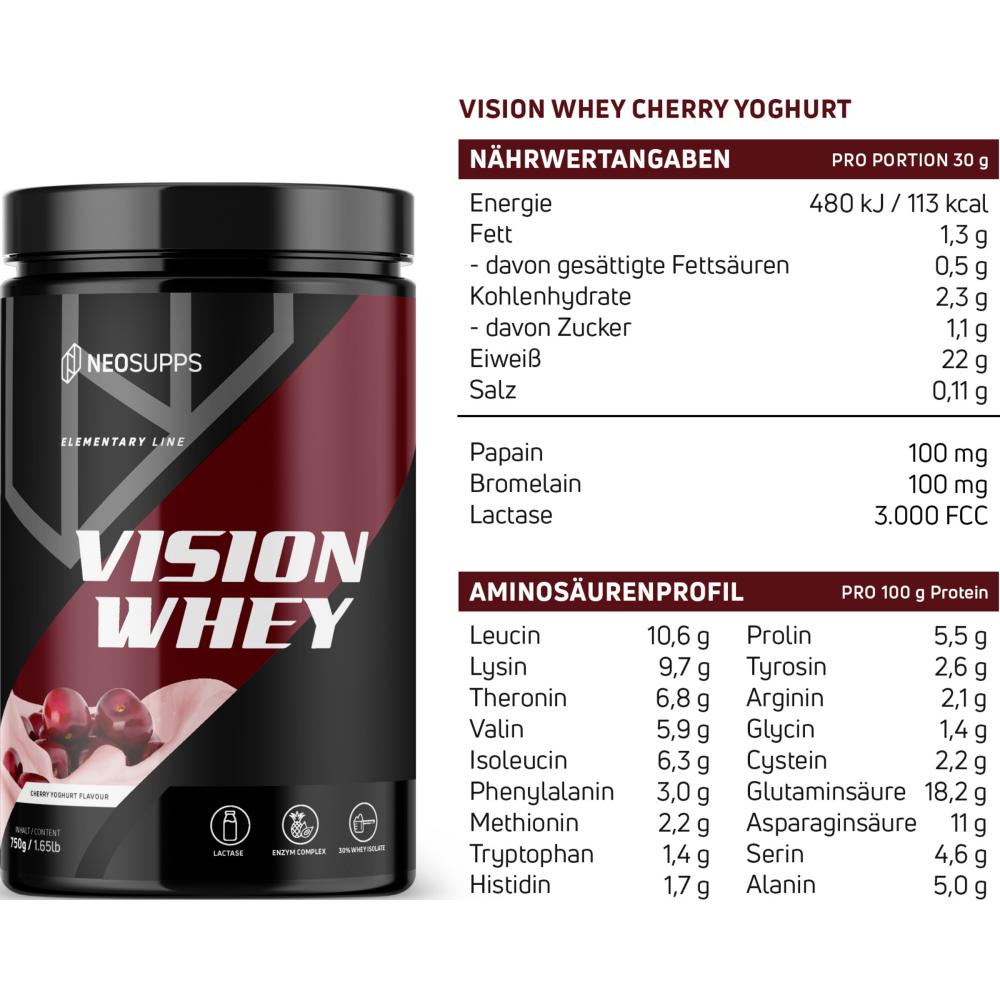 Neosupps Vision Whey Protein Cherry Yogurt 750g