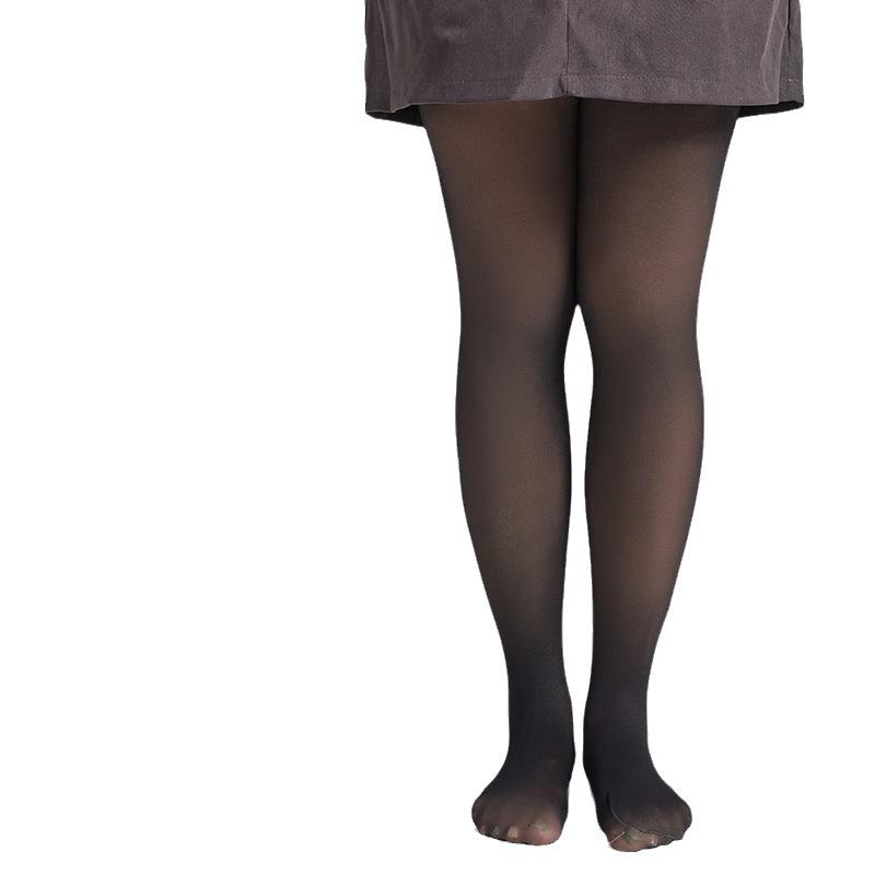 Черные прозрачные леггинсы больших размеров - грузоподъемность 200 фунтов, женские колготки весна/осень/зима