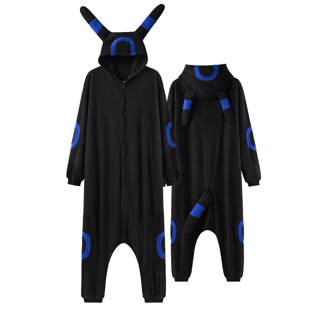 Cow Kigurumi Umbreon Anime Onesies Women Men Overalls Funny Suit For Adult Winter Pajamas Festival Outfit Animal Costumes Jumpsuit