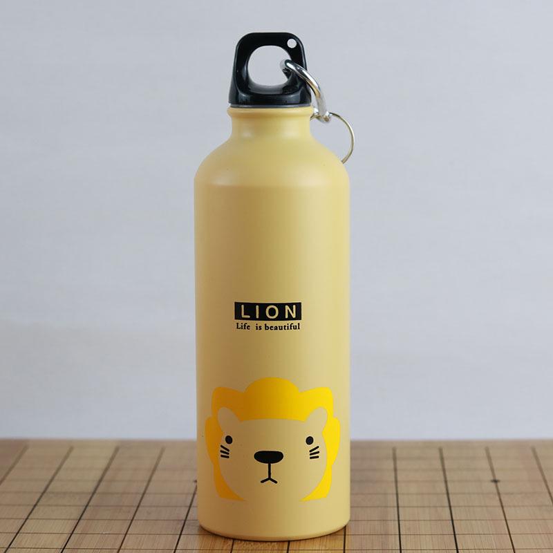 Aluminum Cartoon Water Bottle for Kids - Korean Style Outdoor Cycling Cup, Customizable Gift