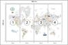 Photomural World Map With Cute Animals In Cartoon Style. Map For Nursery, Kids Room With Nature, Animals, Transports. Scandi Smooth Vinyl 360x240