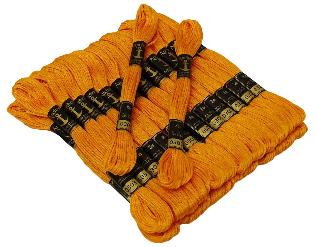 IBA Indianbeautifulart Многожильная хлопковая нить Ручная вышивка крестиком Швейная мулине Skeins-Fire