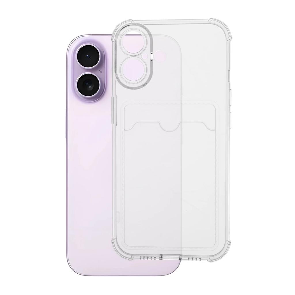 Чехол для iPhone 17 с держателем для карт, тонкий, легкий, прозрачный, с слотом для кредитной карты, для iPhone 17 Pro Max