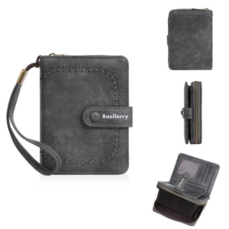 Baellerry RFID Защита от кражи Молния Держатель для карт для женщин Модные женские кошельки из ПУ кожи для денег