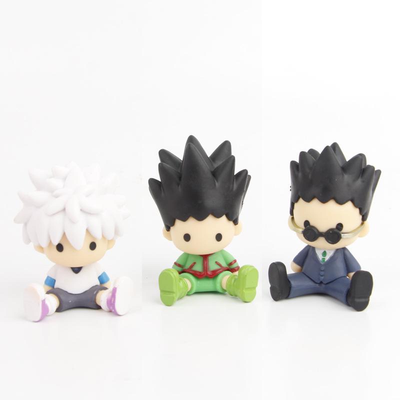 6 шт. 7 см HUNTER×HUNTER Аниме Мерч Killua Zoldyck GON·FREECSS Фигурки Действия Модель Кукла Украшение для Автомобиля Настольное Украшение Подарок Игрушка