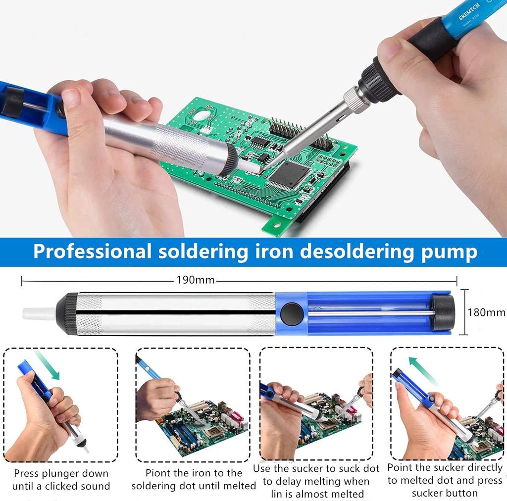10-In-1 Portable 60W Soldering Iron Kit Heat Pencil Repair Soldering Gun Tool ON/OFF