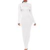 Long Sleeve Stretch Polyester Elegant Bodycon Dress For Office Women