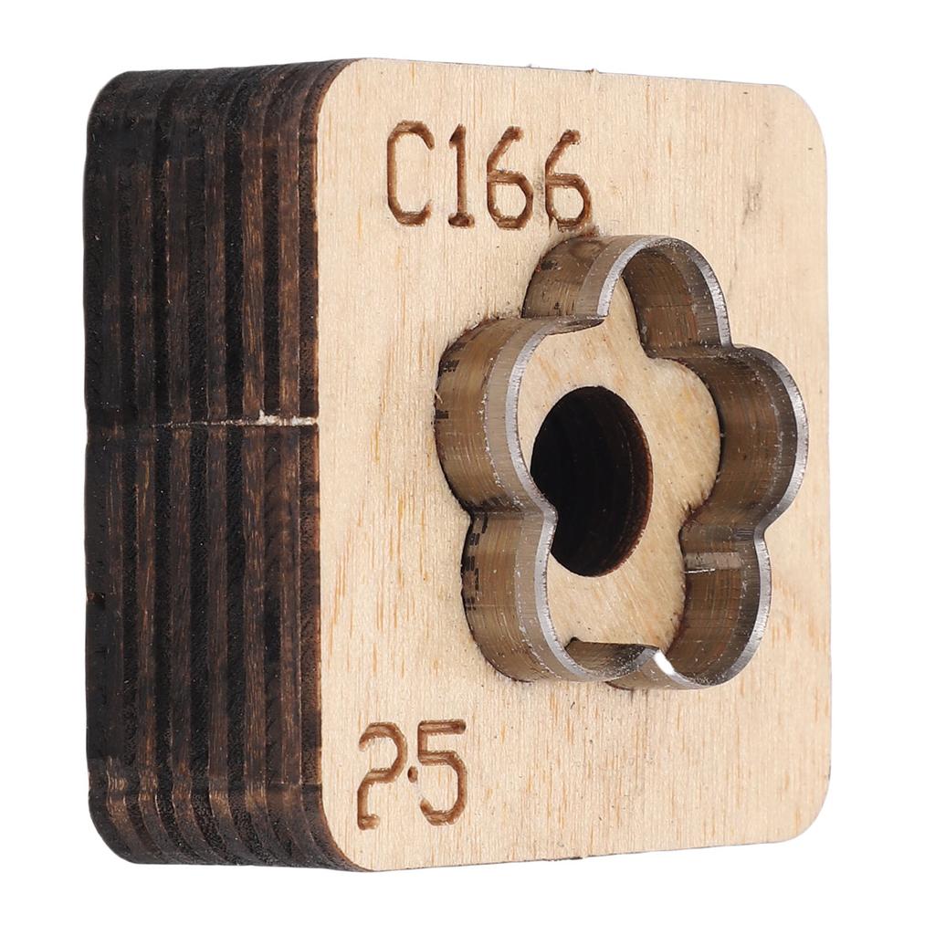 Leather Cutting Die with Wood Base Flower Shape Punching Mold for Keyring Making Crafting Projects