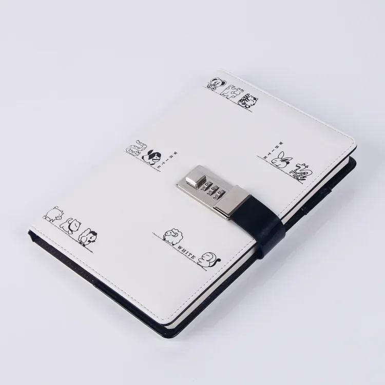 Дневник с замком из искусственной кожи PU Пароль Книга Бизнес-блокнот Созвездие Блокнот Ученик Милые Мультяшные Письменные Блокноты Канцелярские Товары