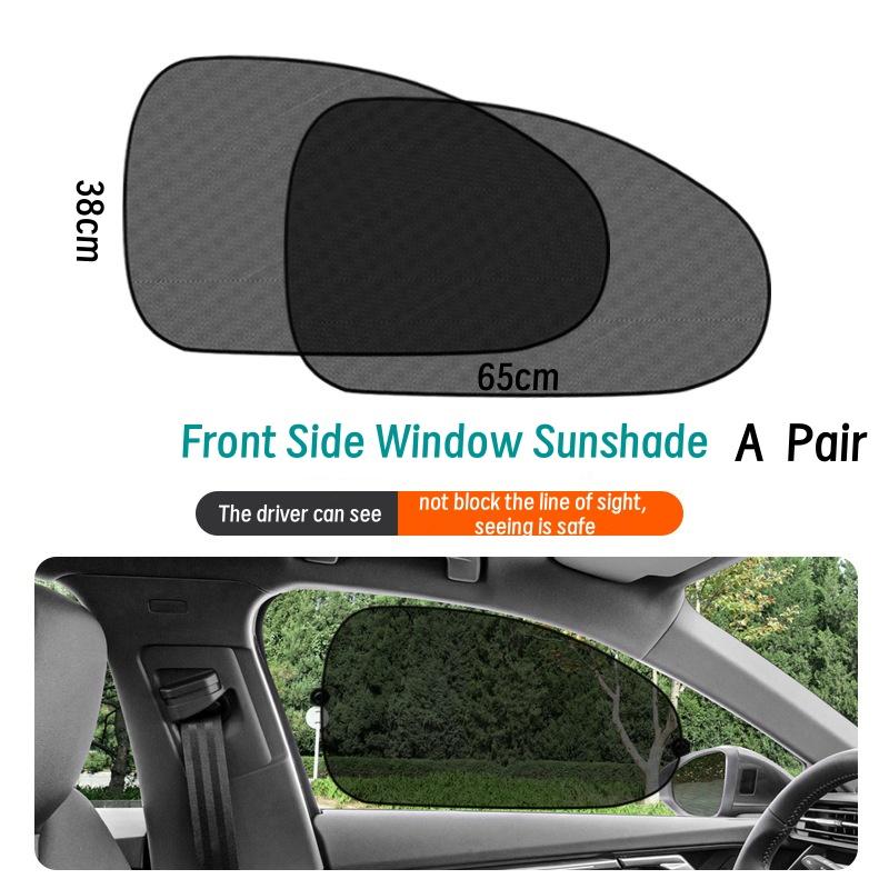 Car Summer Black Mesh Side Gear Car Sunscreen/Side Gear Rear Window Gear Unidirectional Perspective Sunshade Performance Good