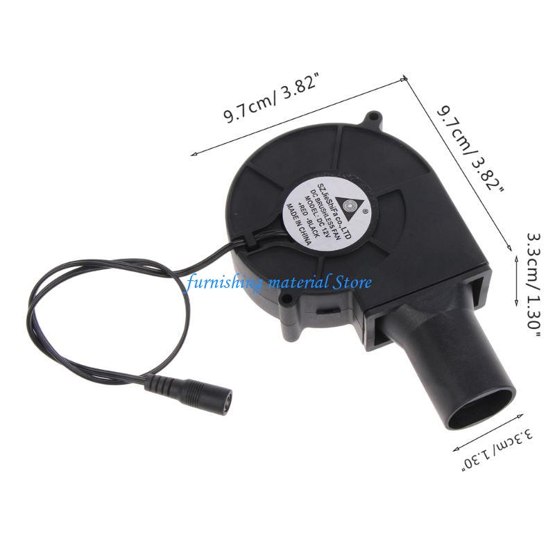 Y5GD Portable Outdoor BBQ Fan Air Blower for Barbecue 4200RPM Speed 5.5x2.1mm Plug