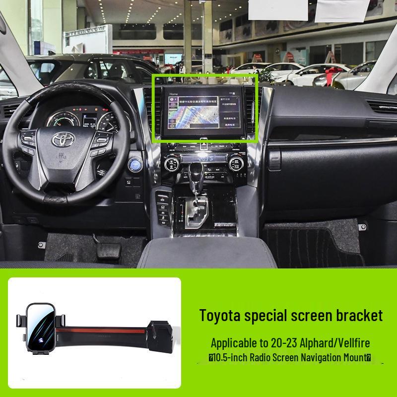 Держатель для телефона на экран автомобиля Toyota - Горизонтальное зеркало с бесшумным креплением для навигации
