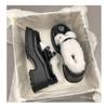 British Style Small Leather Shoes Women's 2025 Autumn and Winter New Thick-soled Heightening Velvet Mary Jane Shoes Cotton Shoes Fluffy Shoes