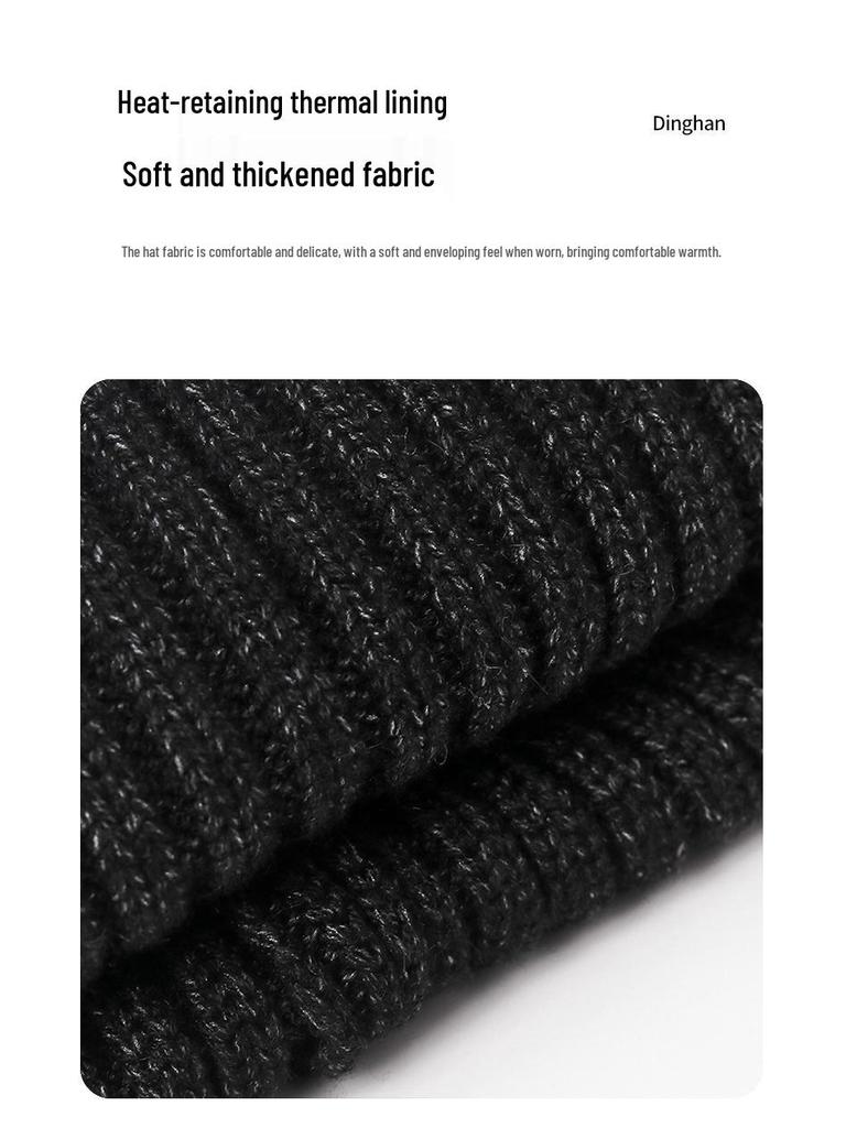 Мужская зимняя вязаная шапка-юппи из пряжи с сердцевиной для альпинизма и катания на лыжах