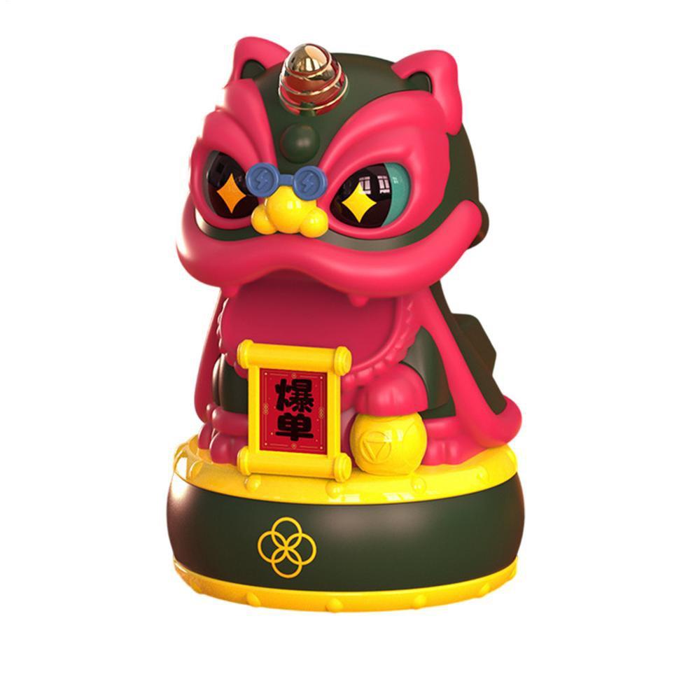 Automatic Nodding Head Desktop Wake Lion Statue Solar Shaking Head Ornament Desktop Mascot