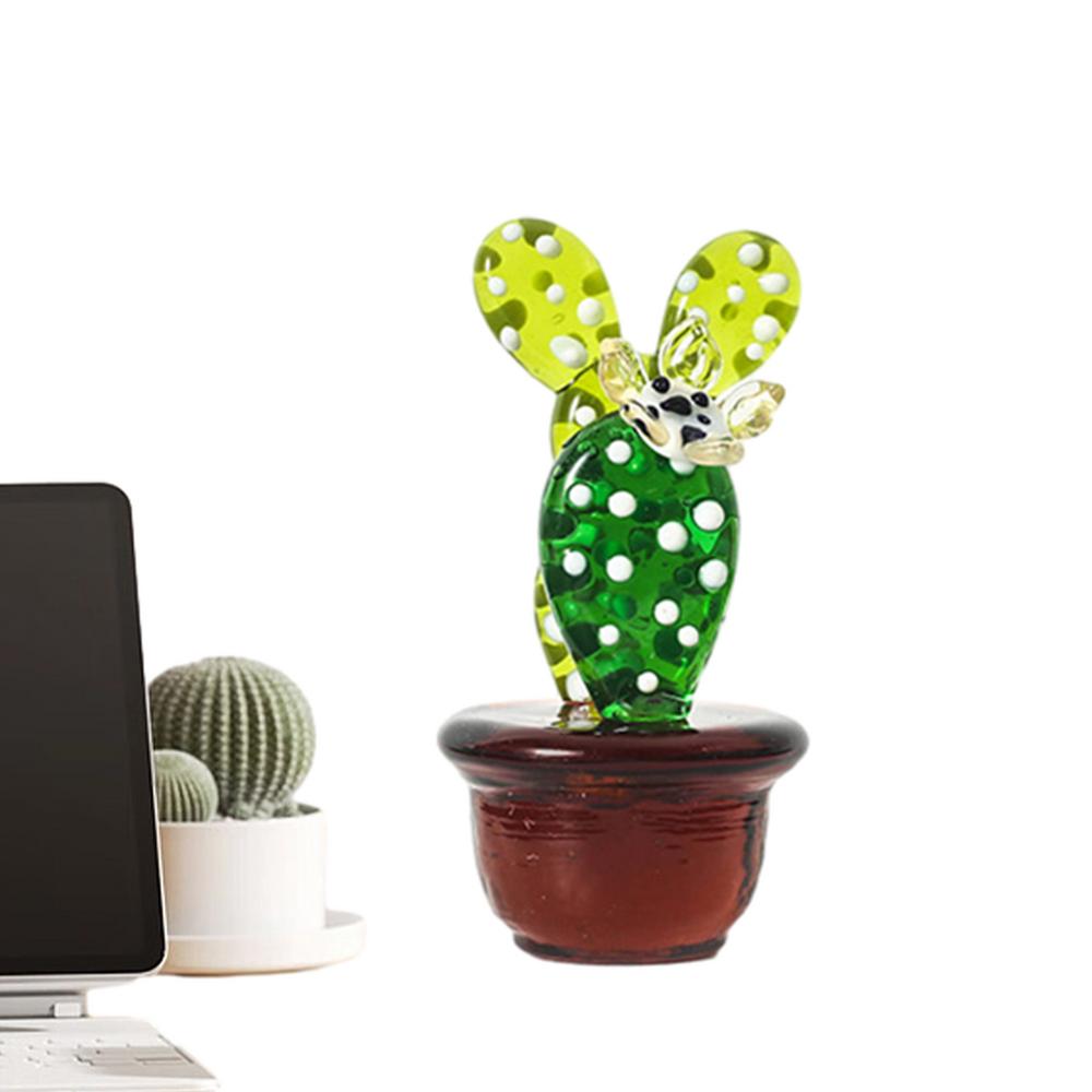 Мини-фигурки кактусов, украшения, стеклянный кактус, бонсай, декор, скульптуры и фигурки, настольные украшения, украшения для автомобилей и дома, игрушки