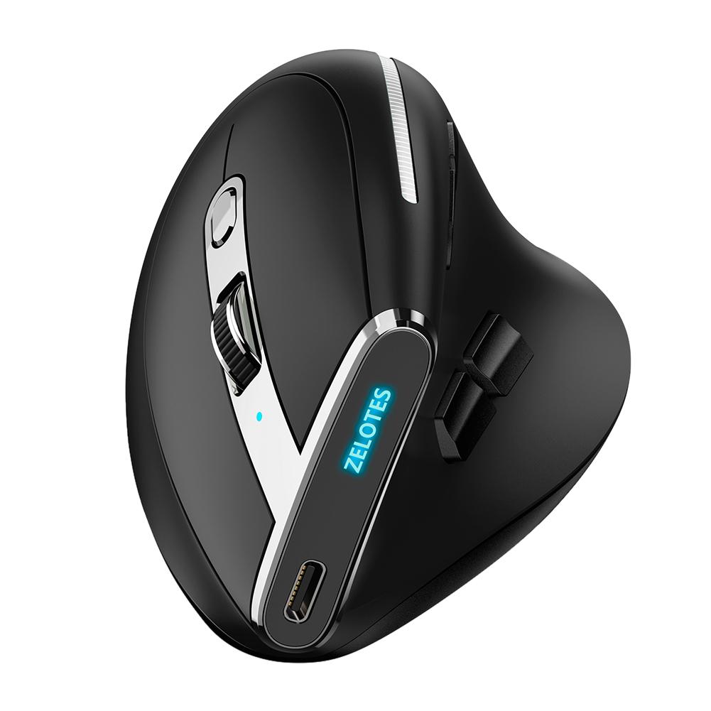 F-36 2.4G Bluetooth-compatible Mice Professional 8 Buttons Ergonomic Vertical Mouse for Computer Laptop