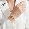 Minimalist Luxury Wrist Jewelry Sparkly Zircon Bangle Bracelet for Women Shiny Geometric Rhinestone Gold Tone Alloy Wristband Adjustable Bracelet,