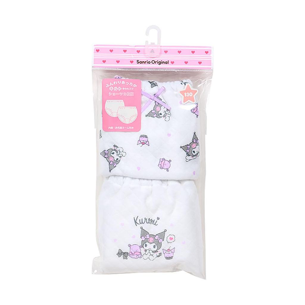 Sanrio Quilted Shorts of with Name Label Product Number 216372 Kids' (Set 2), Kuromi, 140cm, Inside,