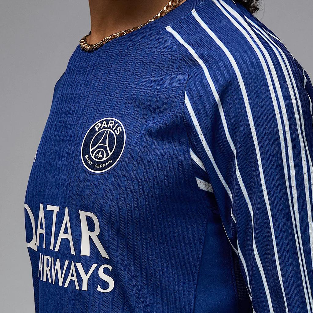 Air Jordan Paris Saint-Germain 2024/25 Матчевая Четвертая Dri-FIT ADV Футбольная Аутентичная Футболка с Длинным Рукавом Blue Void/Phantom/Phantom Мужские Топы HJ7322-493