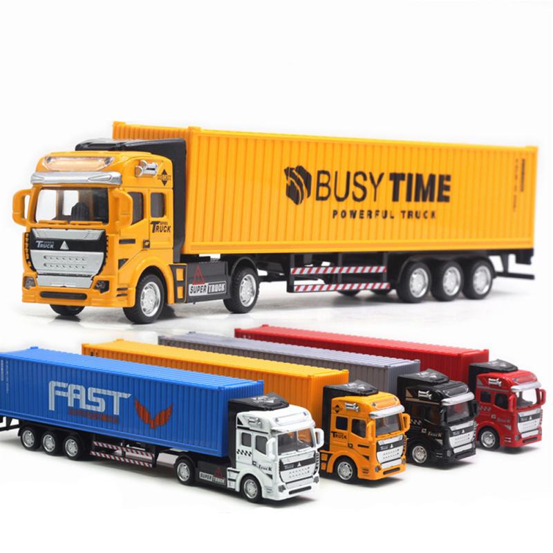 Children Pull Back Car Detachable Container Truck With Container Drop-resistant Car Model Toy Gifts
