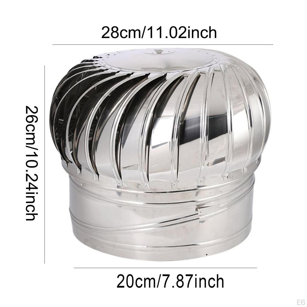Roof Ventilator Air Outlet Easy Installation Weatherproof Flue Vent Wind Turbines Cap