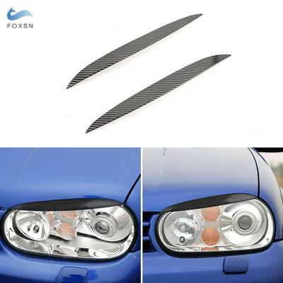 Для VW Golf 4 MK4 1997-2002 ABS Автостайлинг Накладка на брови фары Веки Крышка Ресницы Головной свет Веко Наклейки