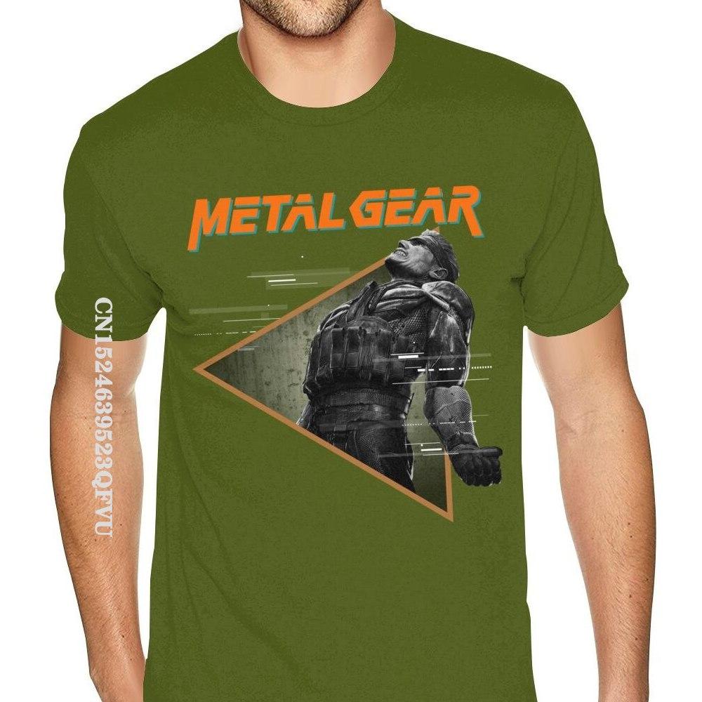 Дешевые фирменные футболки Metal Gear Solid, мужские футболки на заказ в английском стиле, мужские ретро-хлопковые футболки в готическом стиле